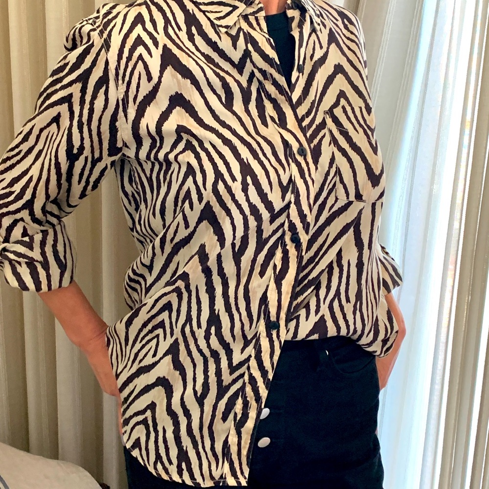 PRICE DROP! NWOT Current/Elliott Animal Print Blouse Size 3 (L)